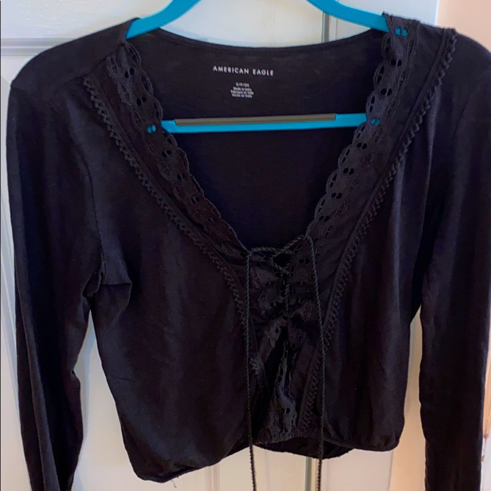 long sleeve crop top